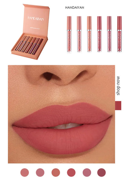 💄 PALETA DE 6 COLORES MATE – LABIOS SEXY Y DURADEROS 💄