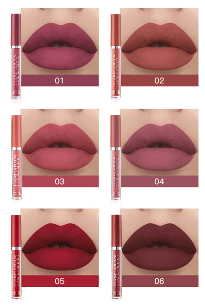 💄 PALETA DE 6 COLORES MATE – LABIOS SEXY Y DURADEROS 💄